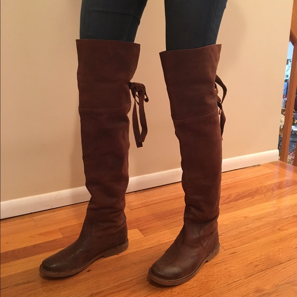 Frye Rich Brown Over the Knee Boots